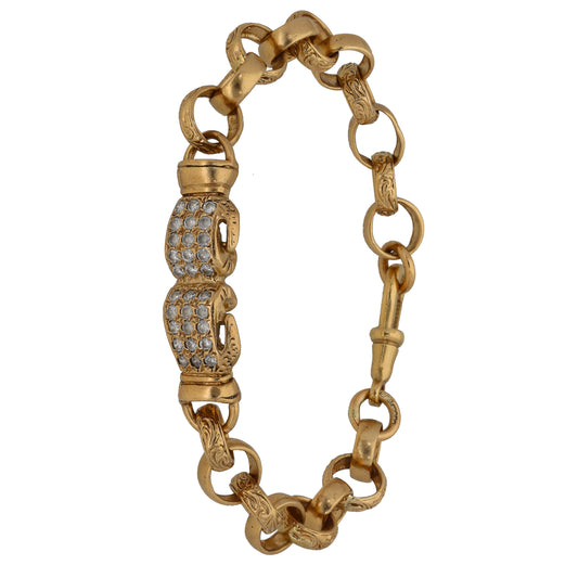 9ct Gold Cubic Zirconia Belcher Bracelet