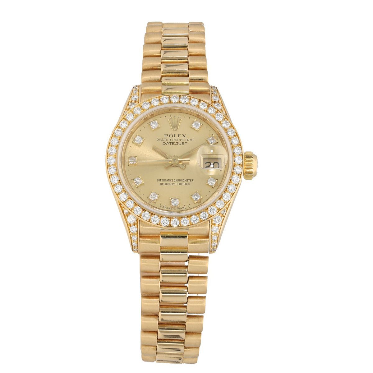 Rolex Lady Datejust 69158 26mm Gold Watch