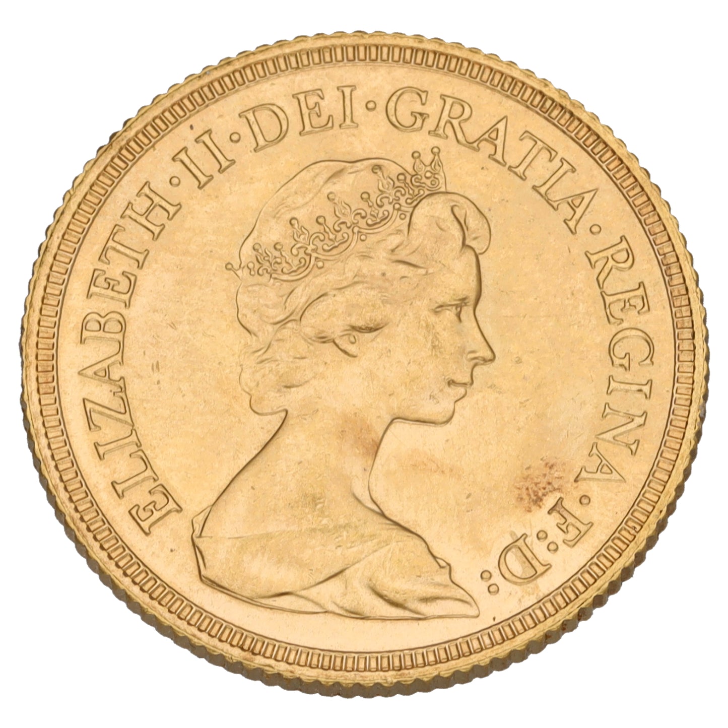 22ct Gold Queen Elizabeth II Full Sovereign Coin 1981