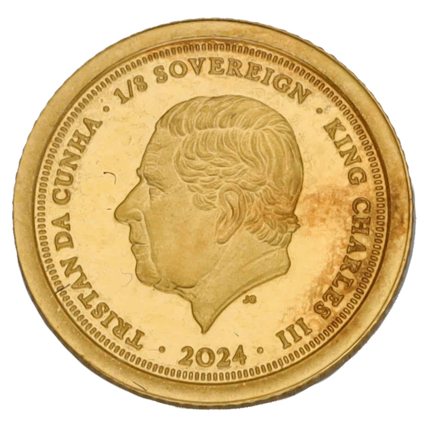 22ct Gold King Charles III Eighth Sovereign Coin 2024