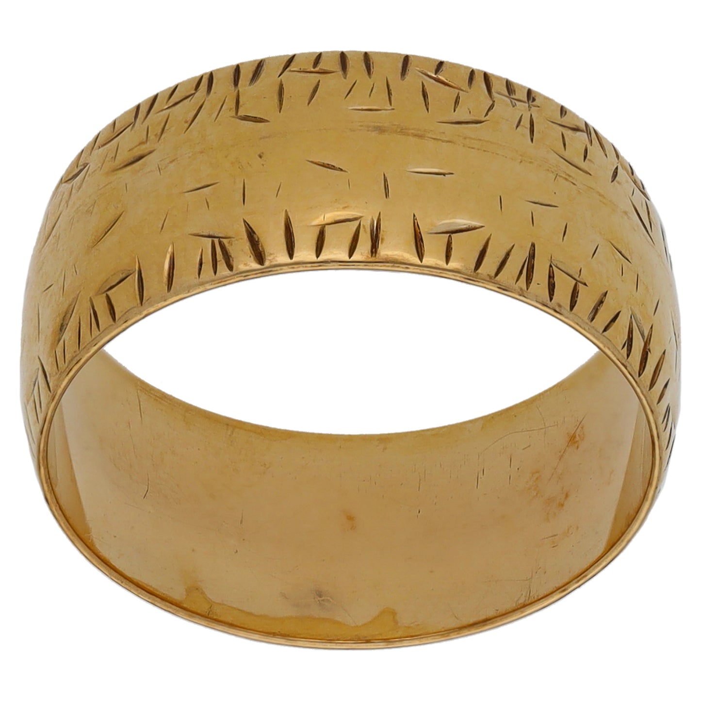9ct Gold Patterned Wedding Ring Size K
