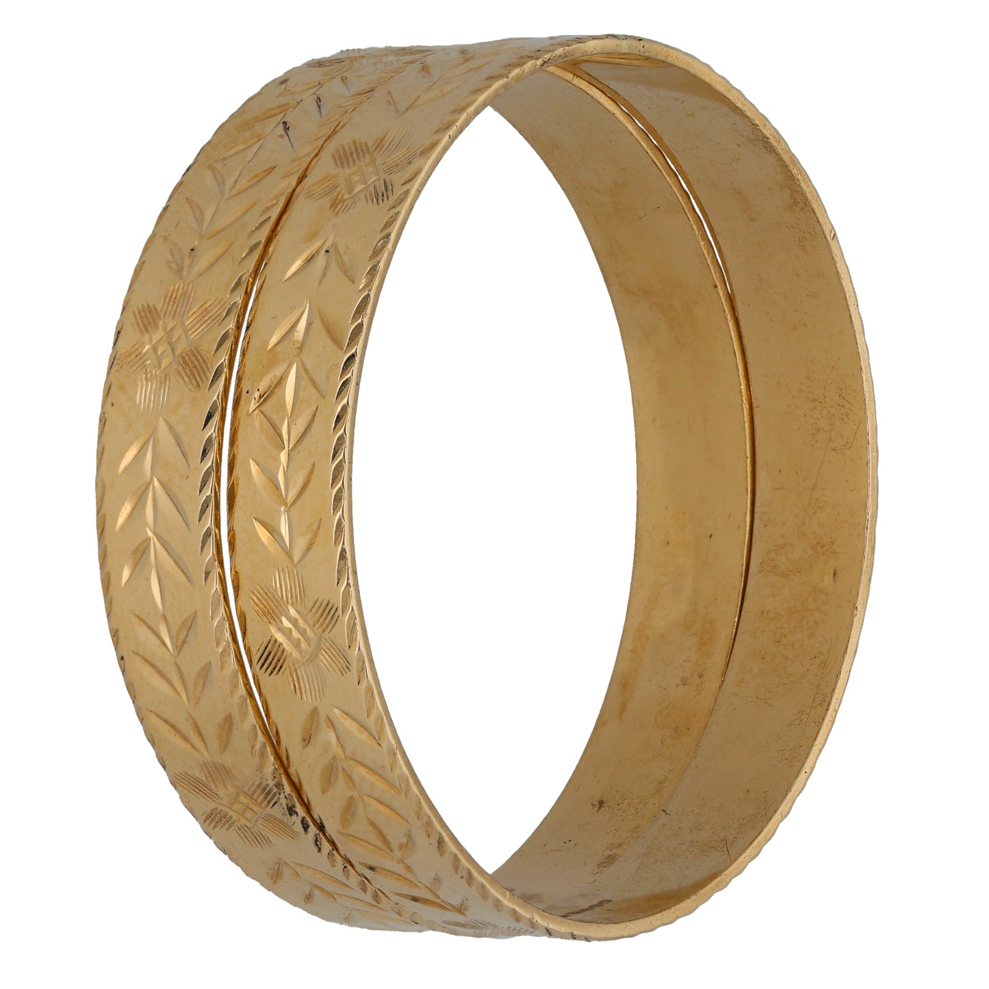 9ct Gold Set of 2 Bangles