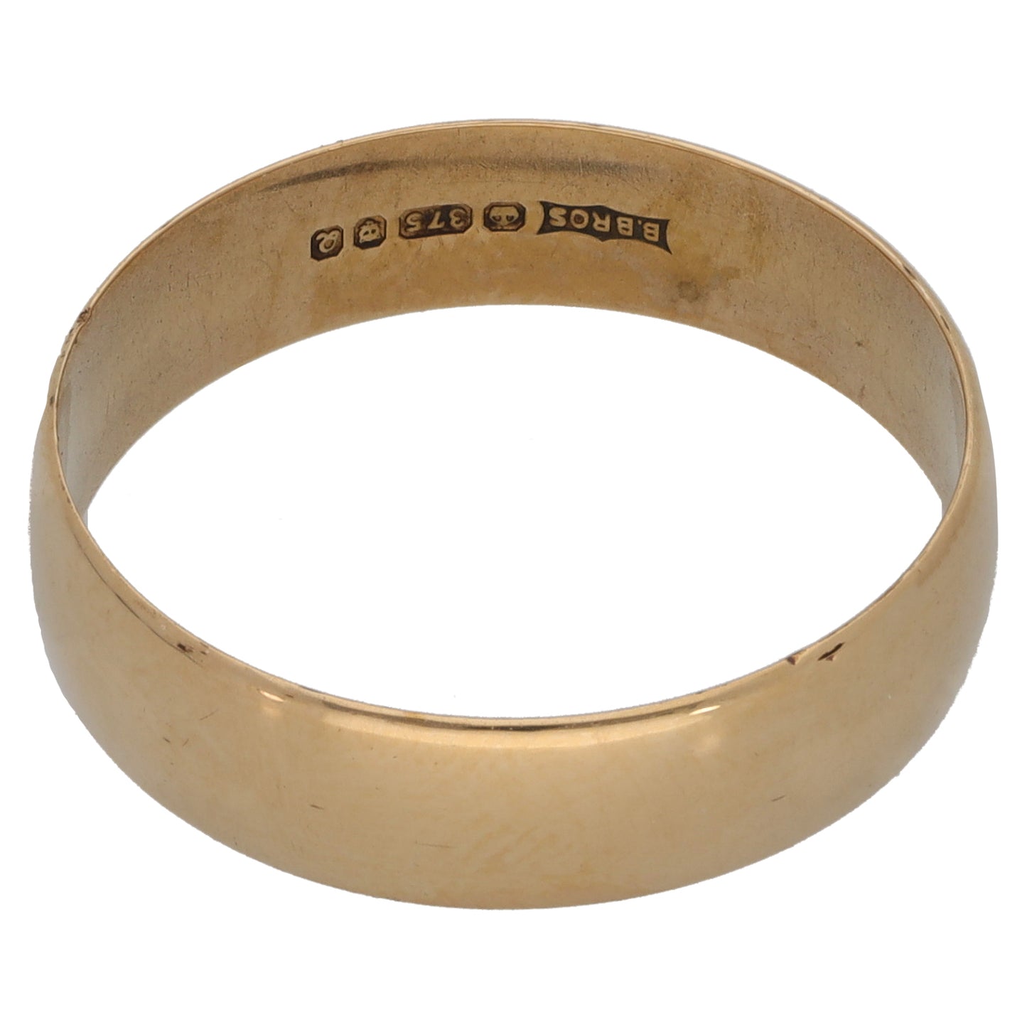 9ct Gold Plain Wedding Ring Size R