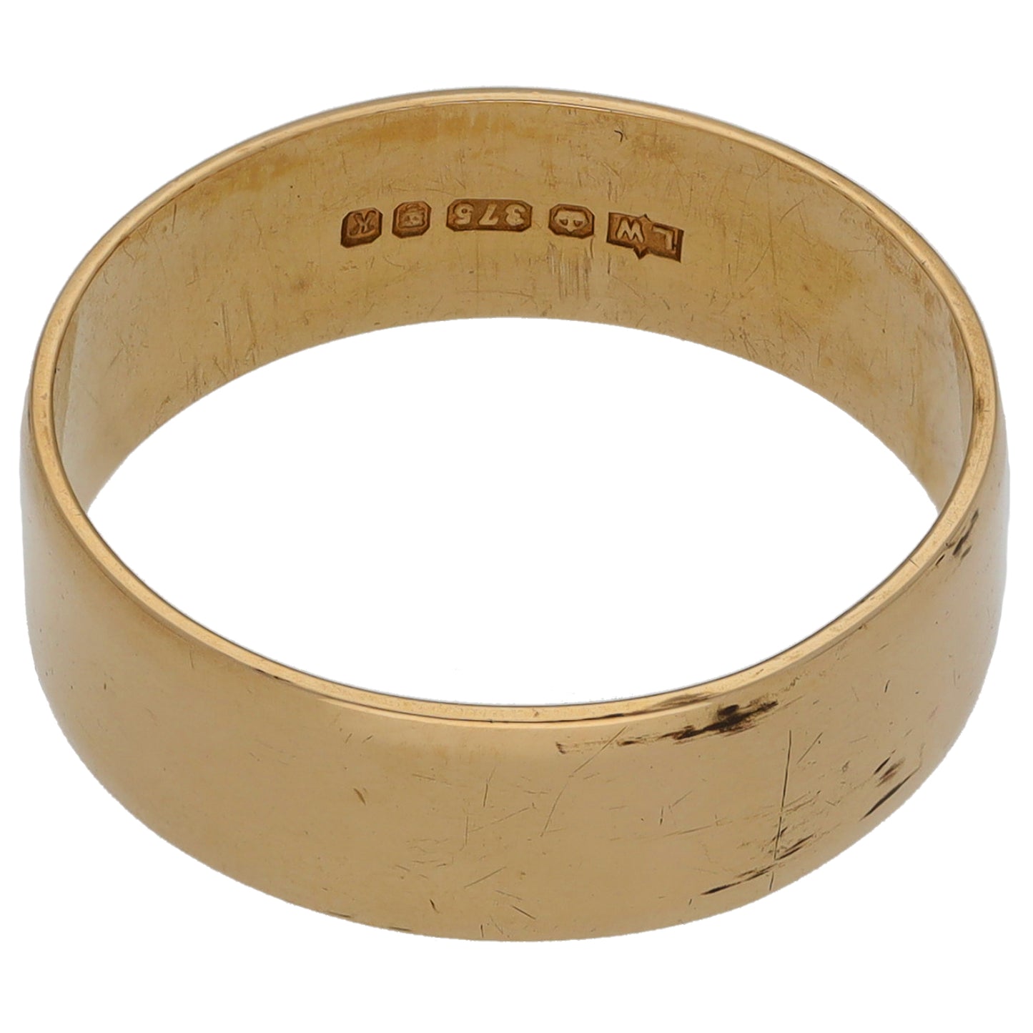 9ct Gold Plain Wedding Ring Size O