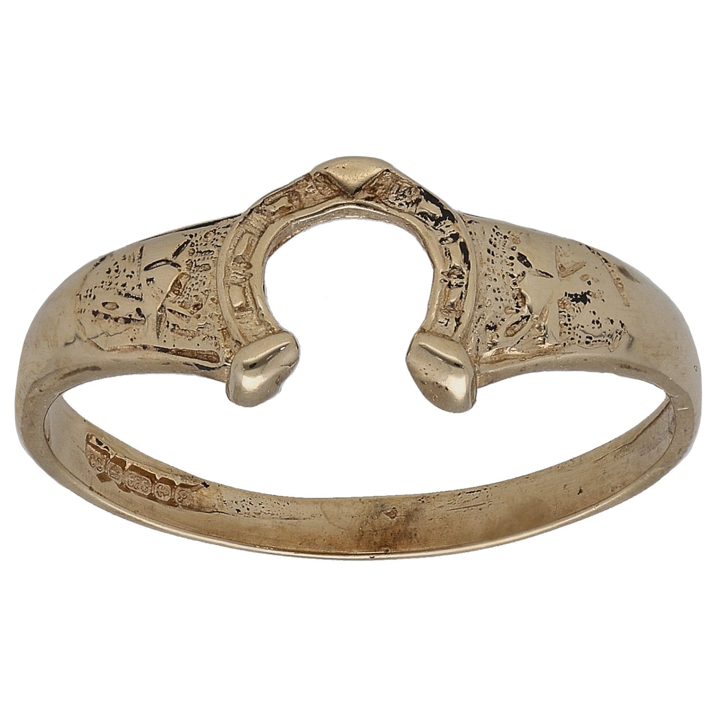 9ct Gold Horseshoe Ring Size P