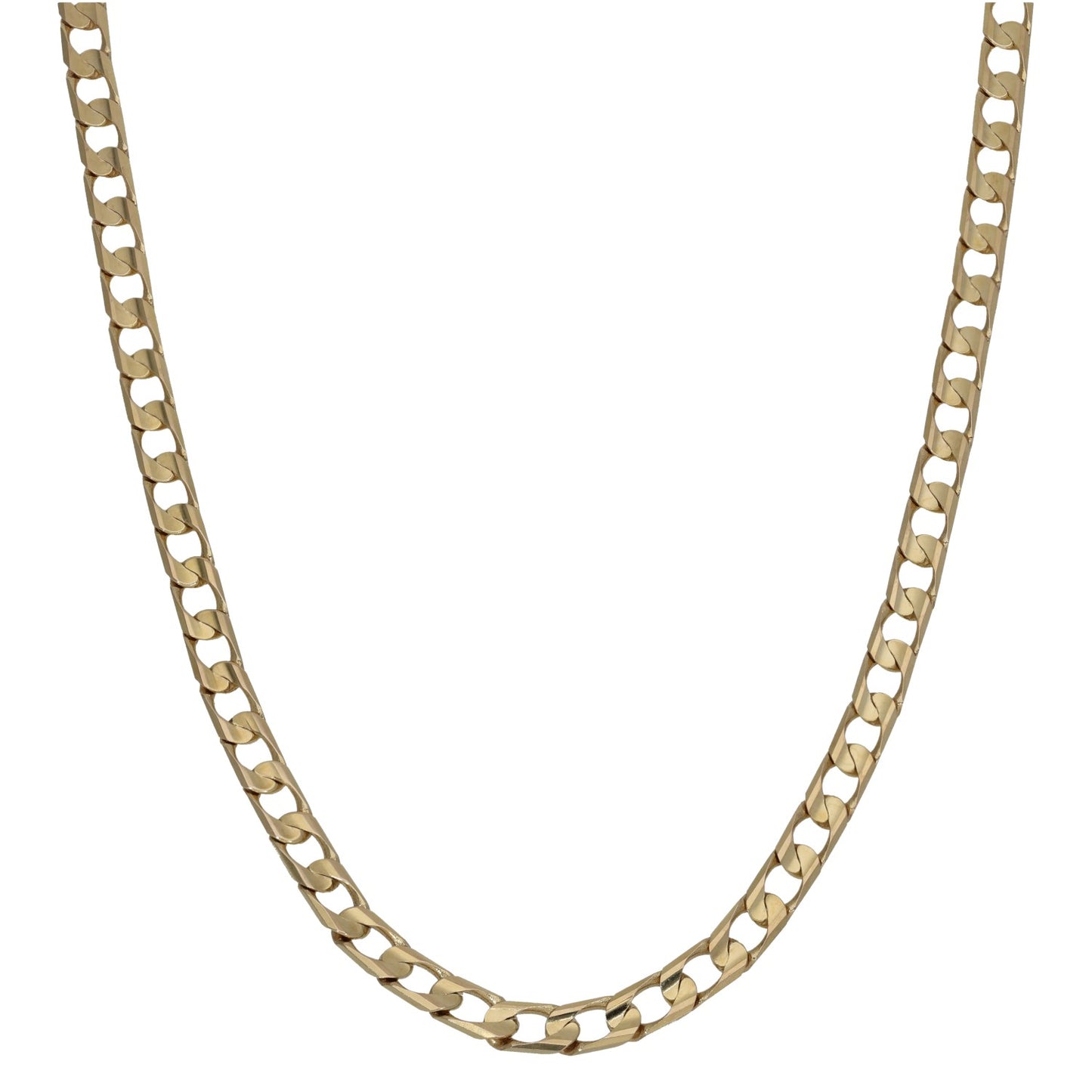 9ct Gold Curb Chain 18"