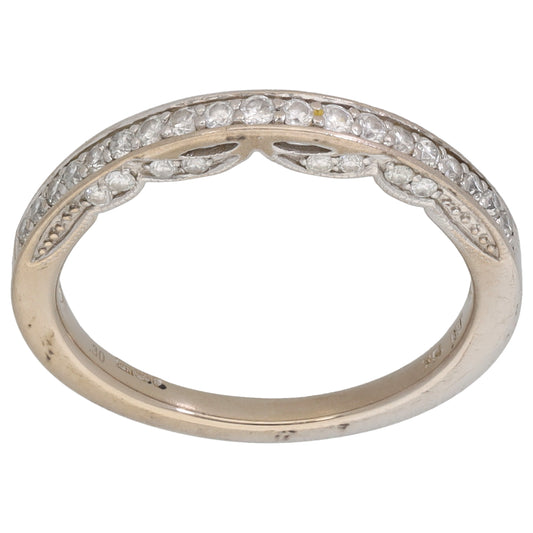 18ct Gold 0.35ct Diamond Half Eternity Ring Size L