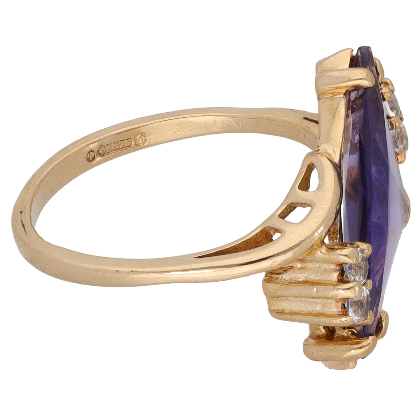 9ct Gold Imitation Dress/Cocktail Ring Size M