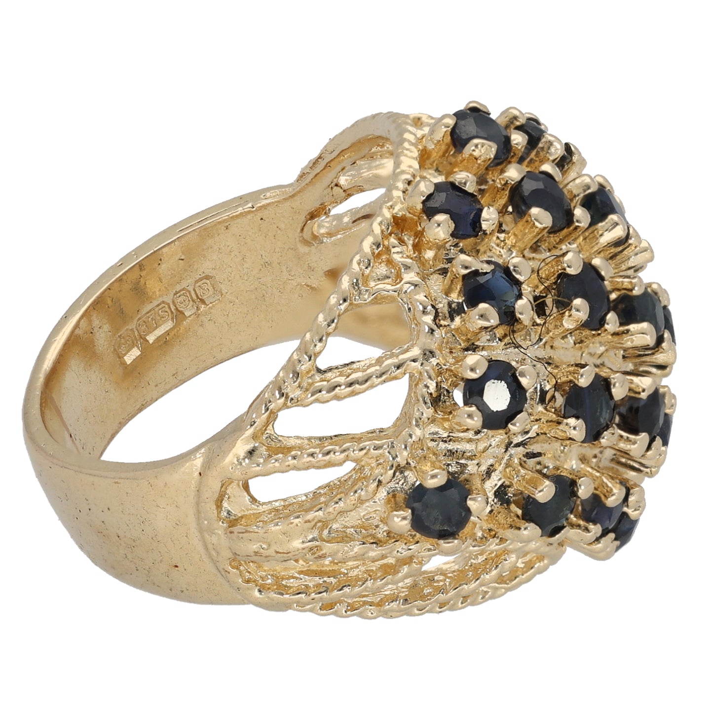 9ct Gold Sapphire Dress/Cocktail Ring Size L