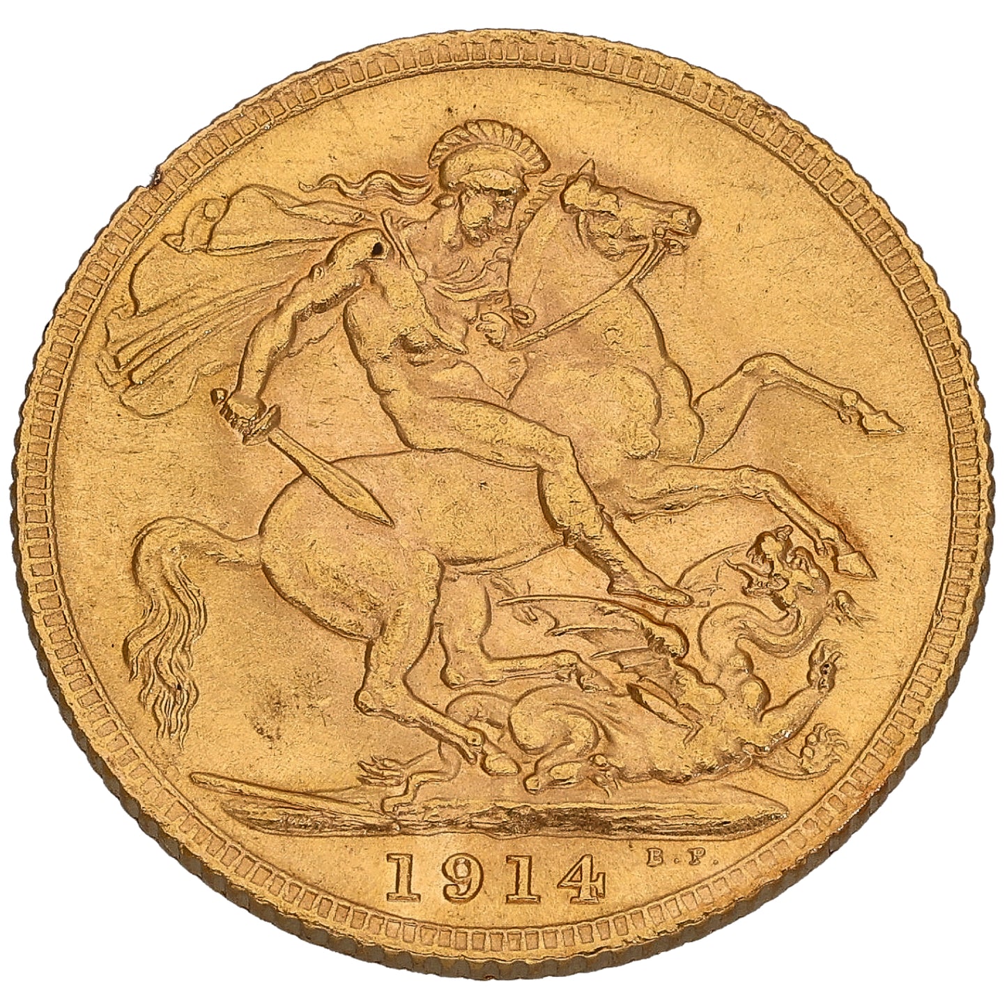 22ct Gold King George V Full Sovereign Coin 1914