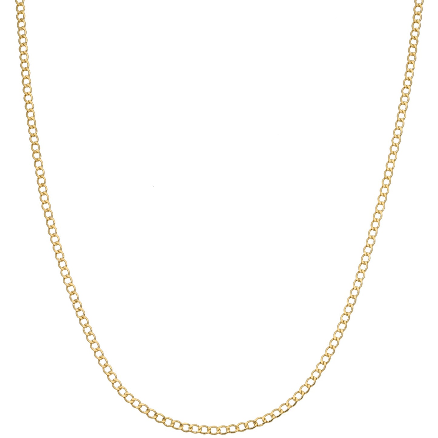 New 14ct Gold Curb Chain 18"