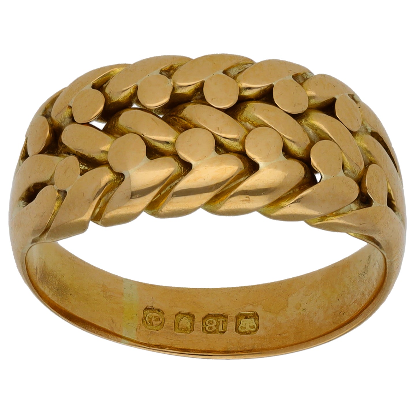 18ct Gold Keeper Ring Size M
