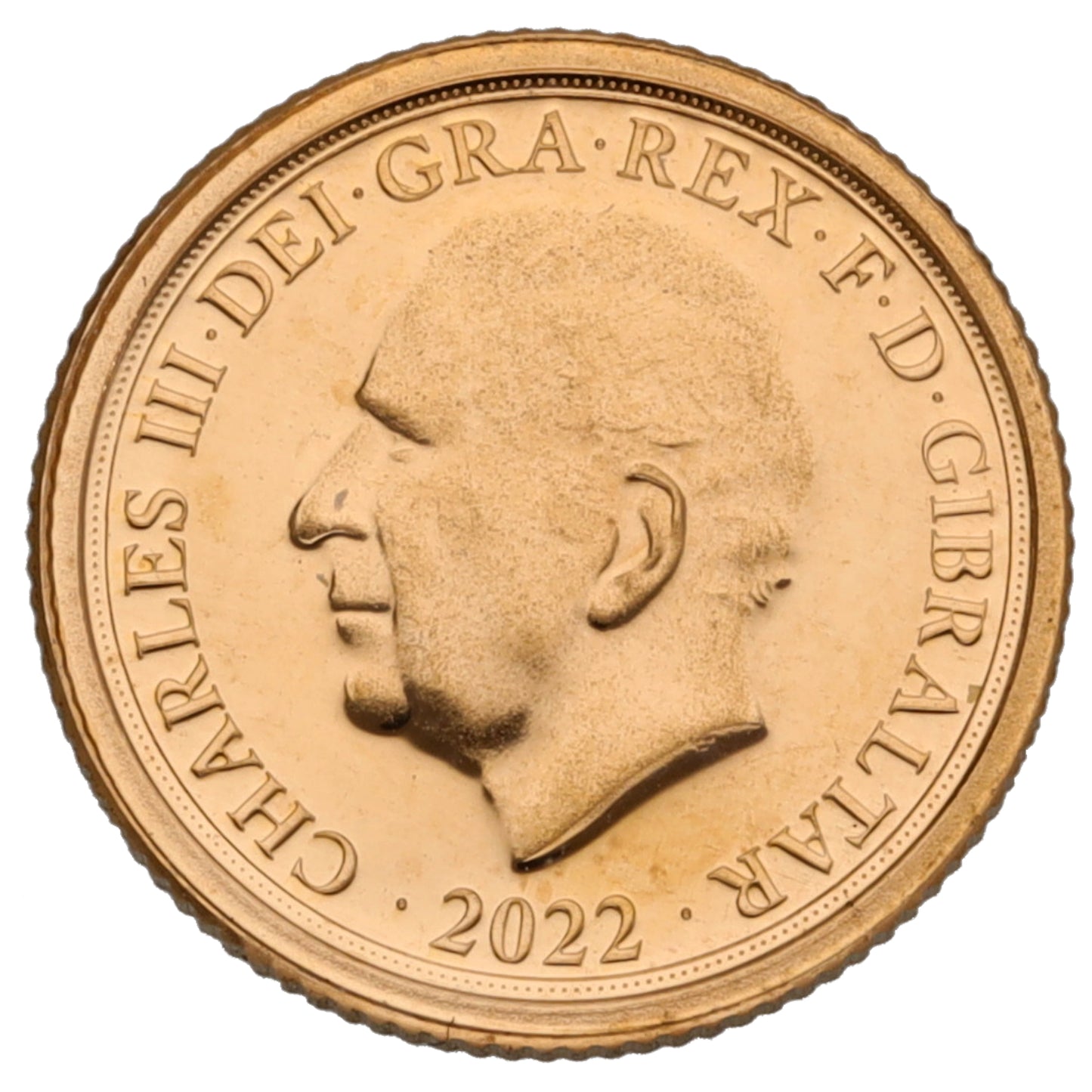 22ct Gold King Charles III Quarter Sovereign Coin 2022