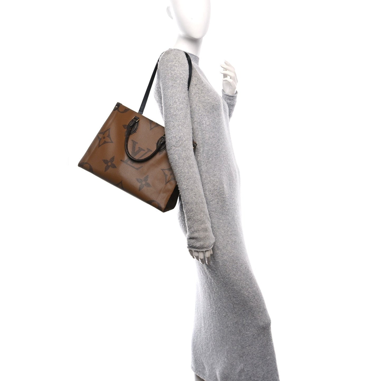 Louis Vuitton MM OnTheGo Tote Monogram Reverse Coated Canvas Bag - Brown