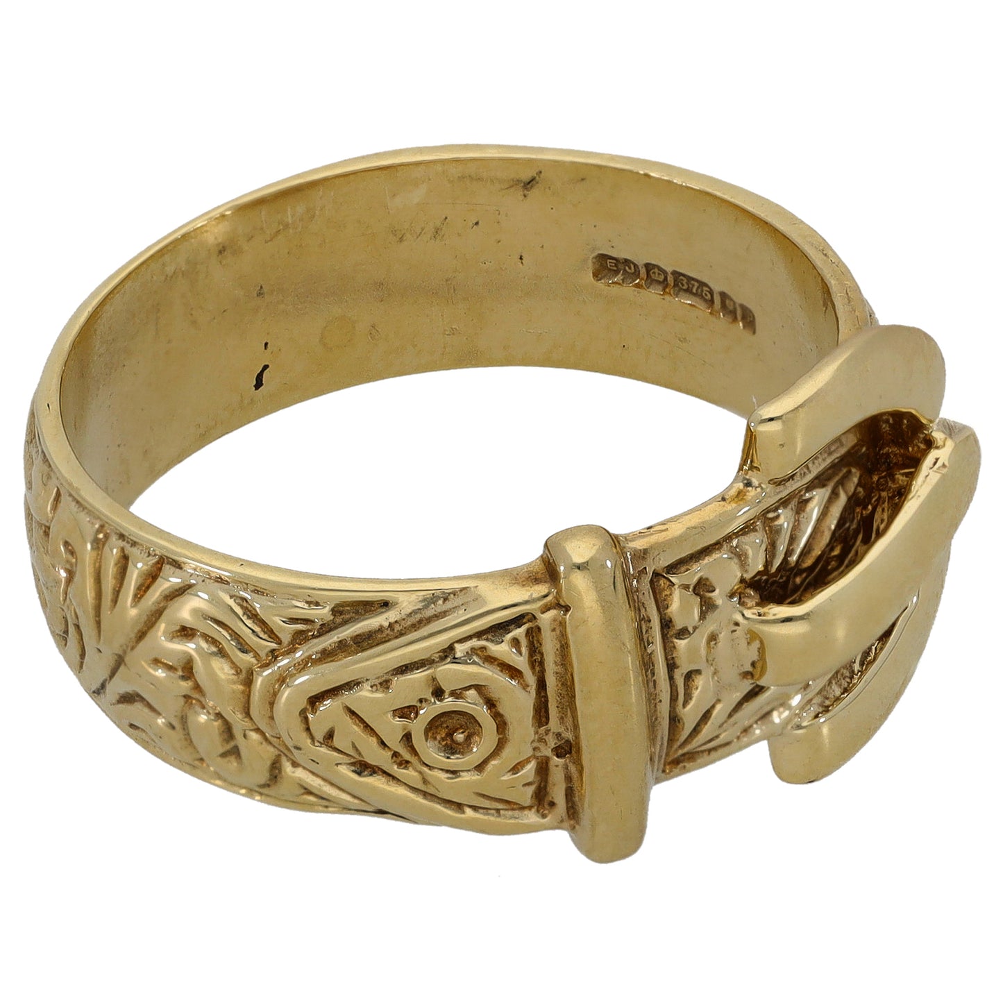 9ct Gold Buckle Ring Size V