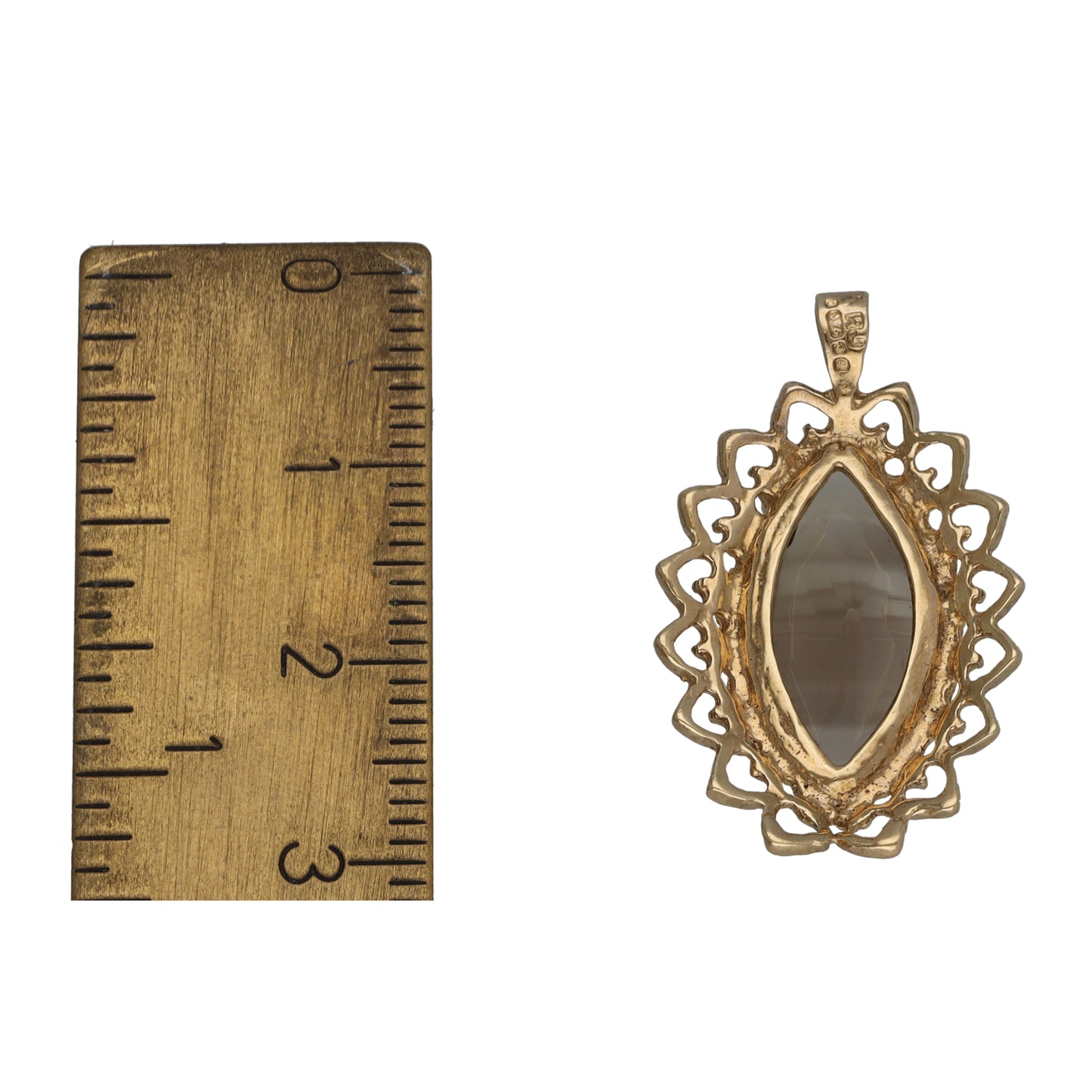 9ct Gold Smoky Quartz Dress/Cocktail Pendant