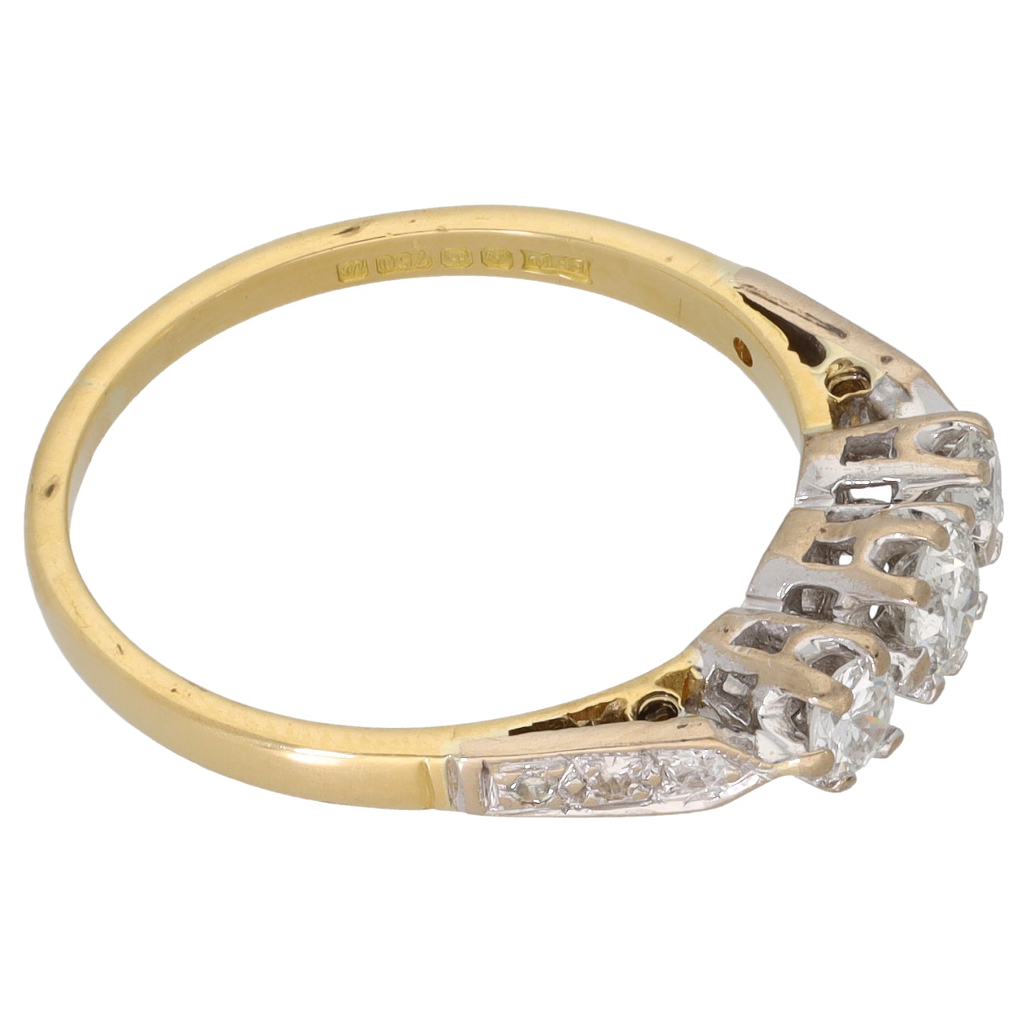 18ct Gold 0.56ct Diamond Dress/Cocktail Ring Size O
