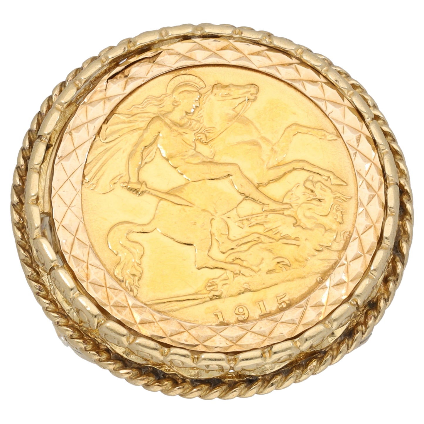 9ct Gold Coin Ring Size N