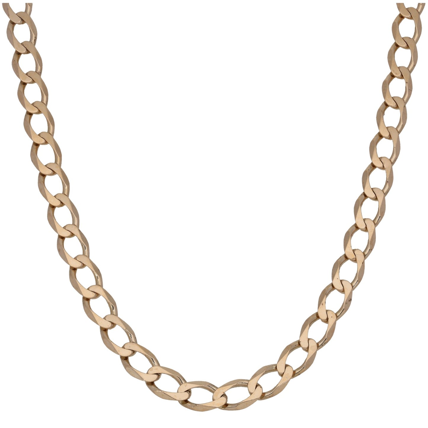 9ct Gold Curb Chain 21"