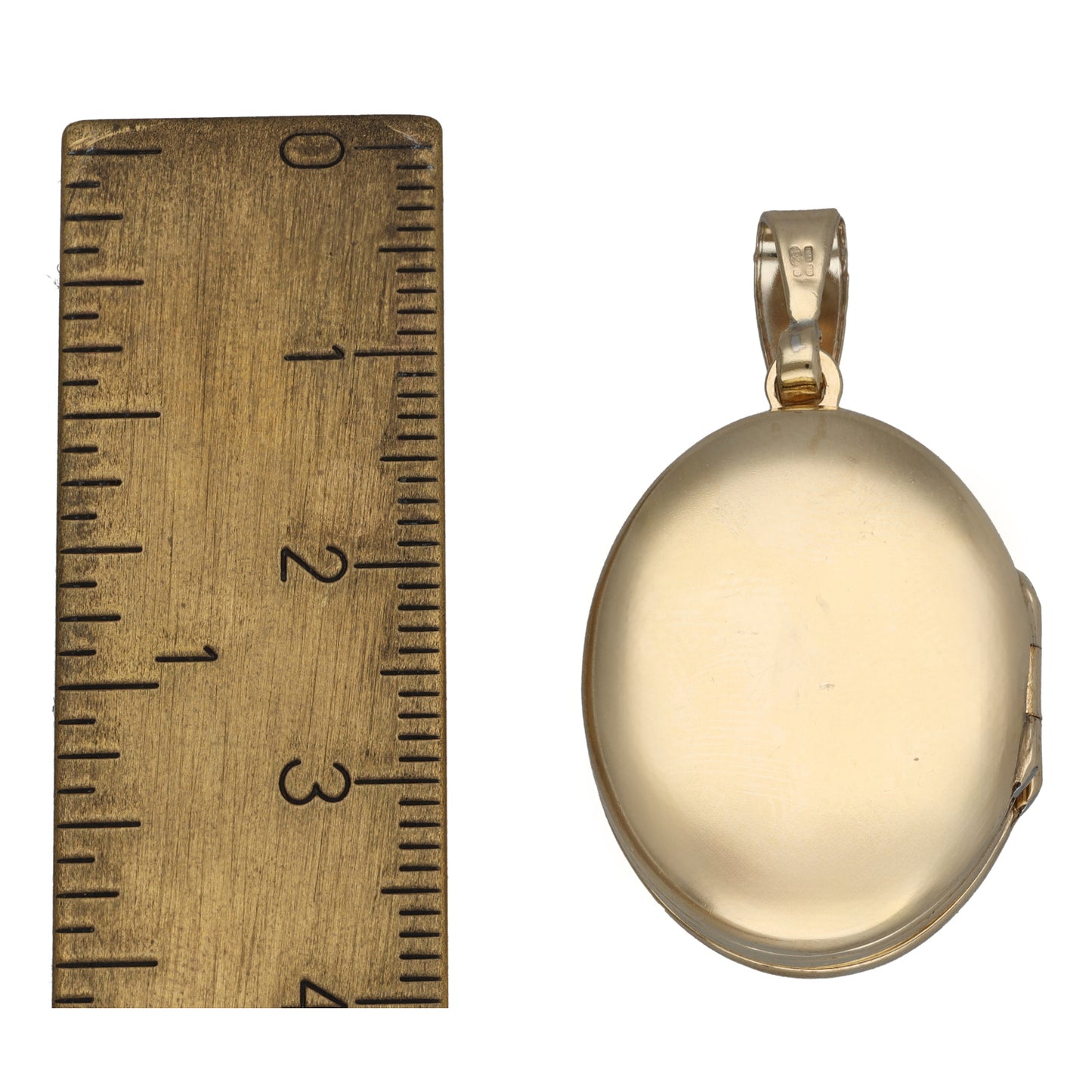 9ct Gold Patterned Locket Pendant