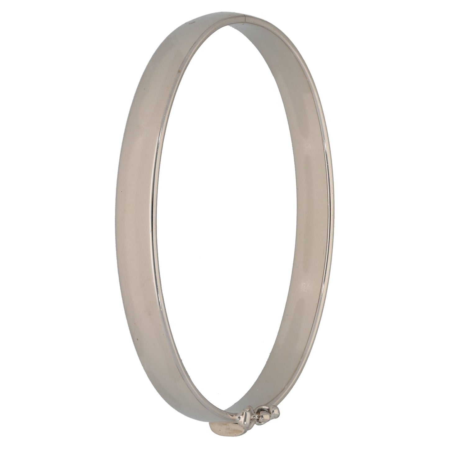 9ct White Gold Hinged/Clasp Bangle