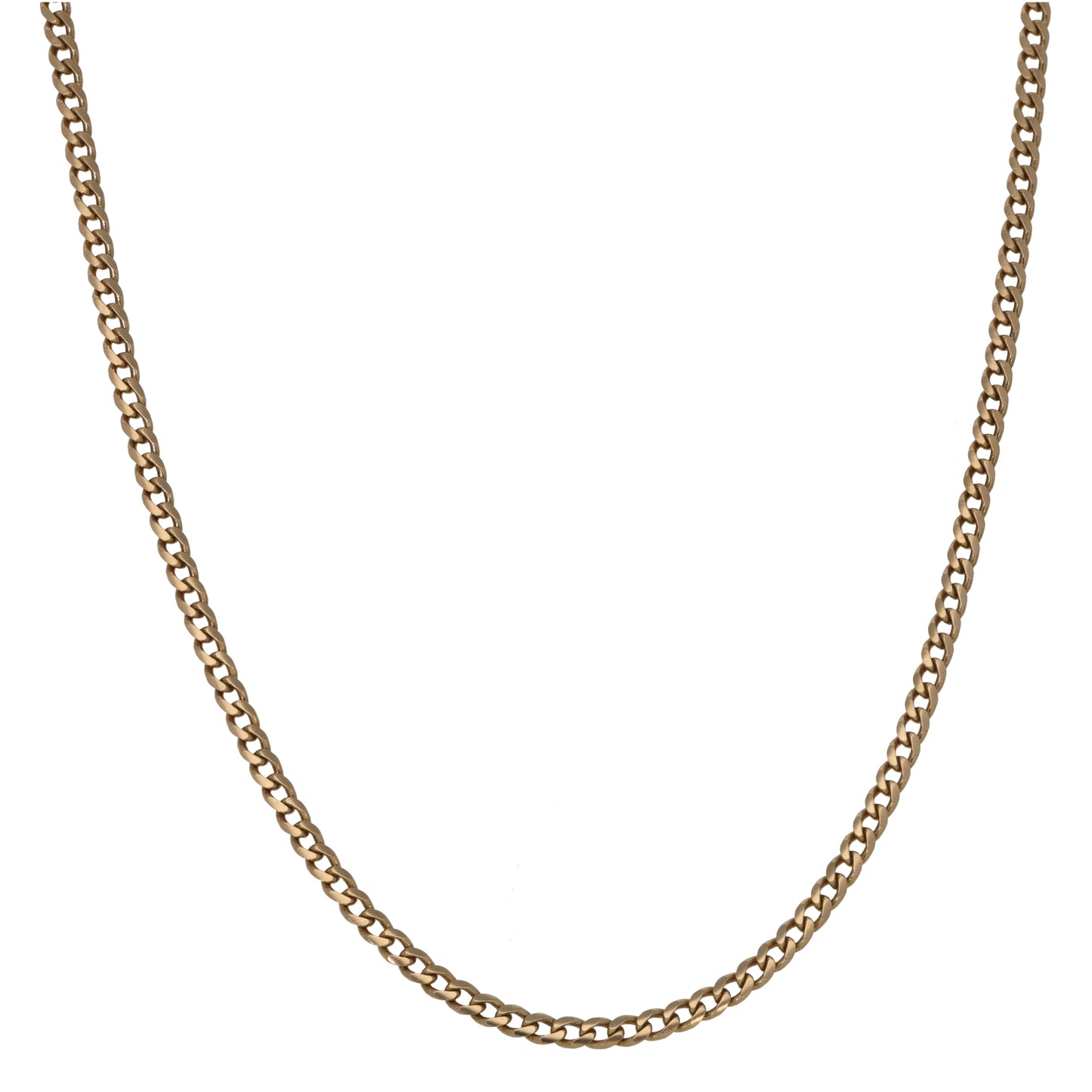 9ct Gold Curb Chain 21"