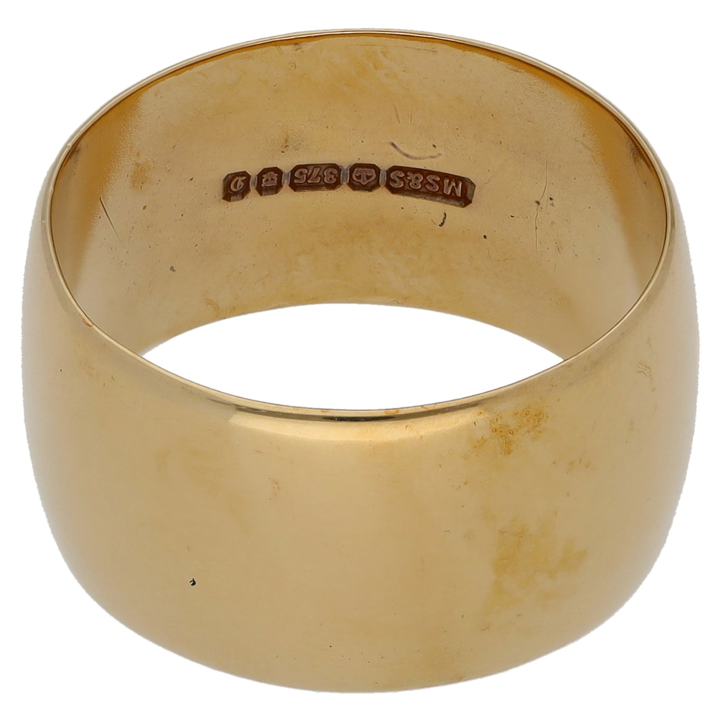 9ct Gold Plain Wedding Ring Size P