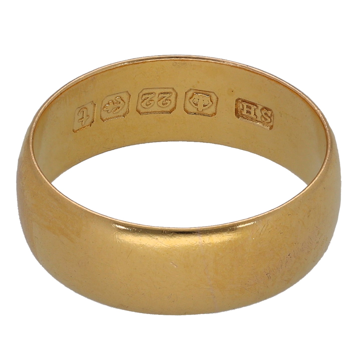 22ct Gold Plain Wedding Ring Size M