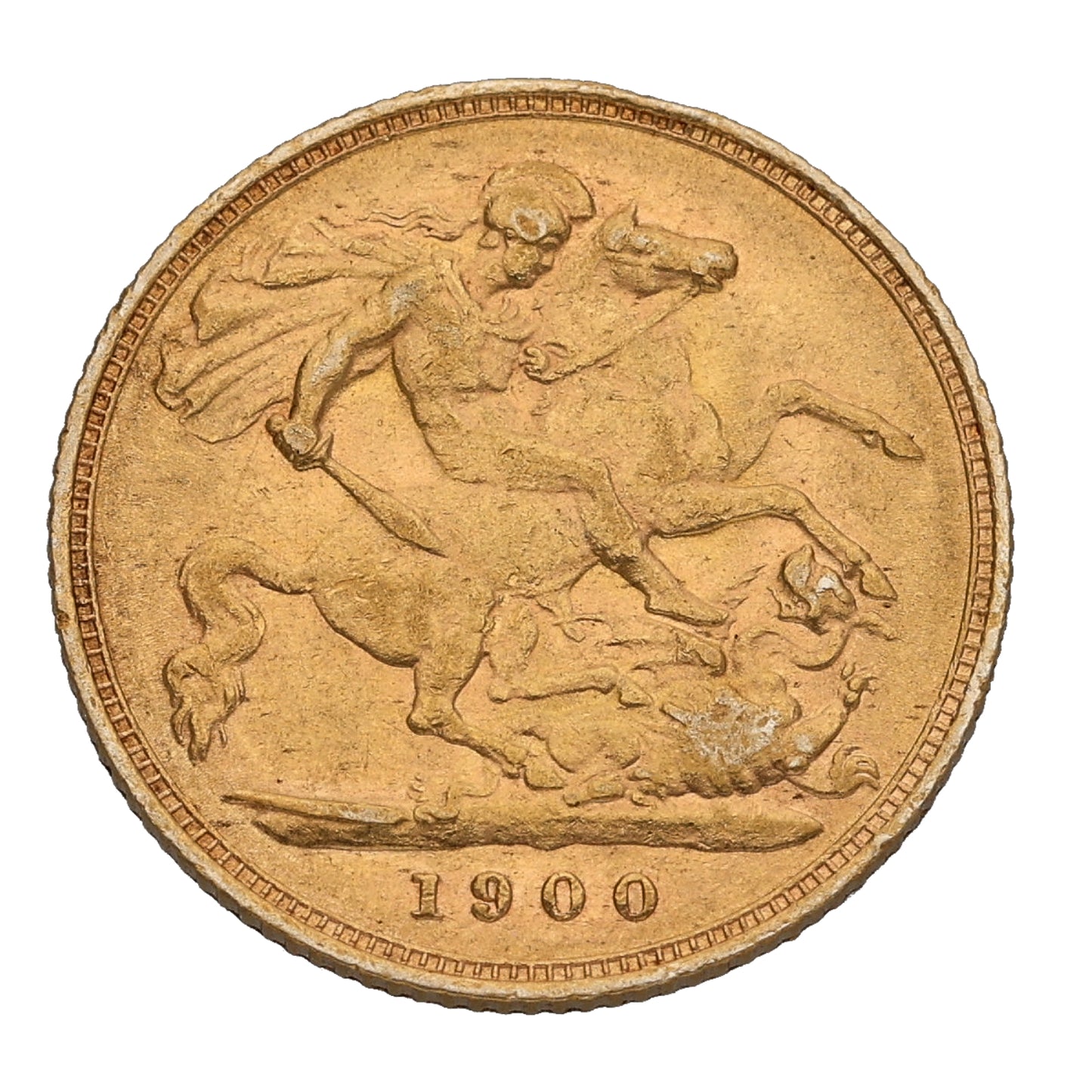 22ct Gold Queen Victoria Half Sovereign Coin 1900