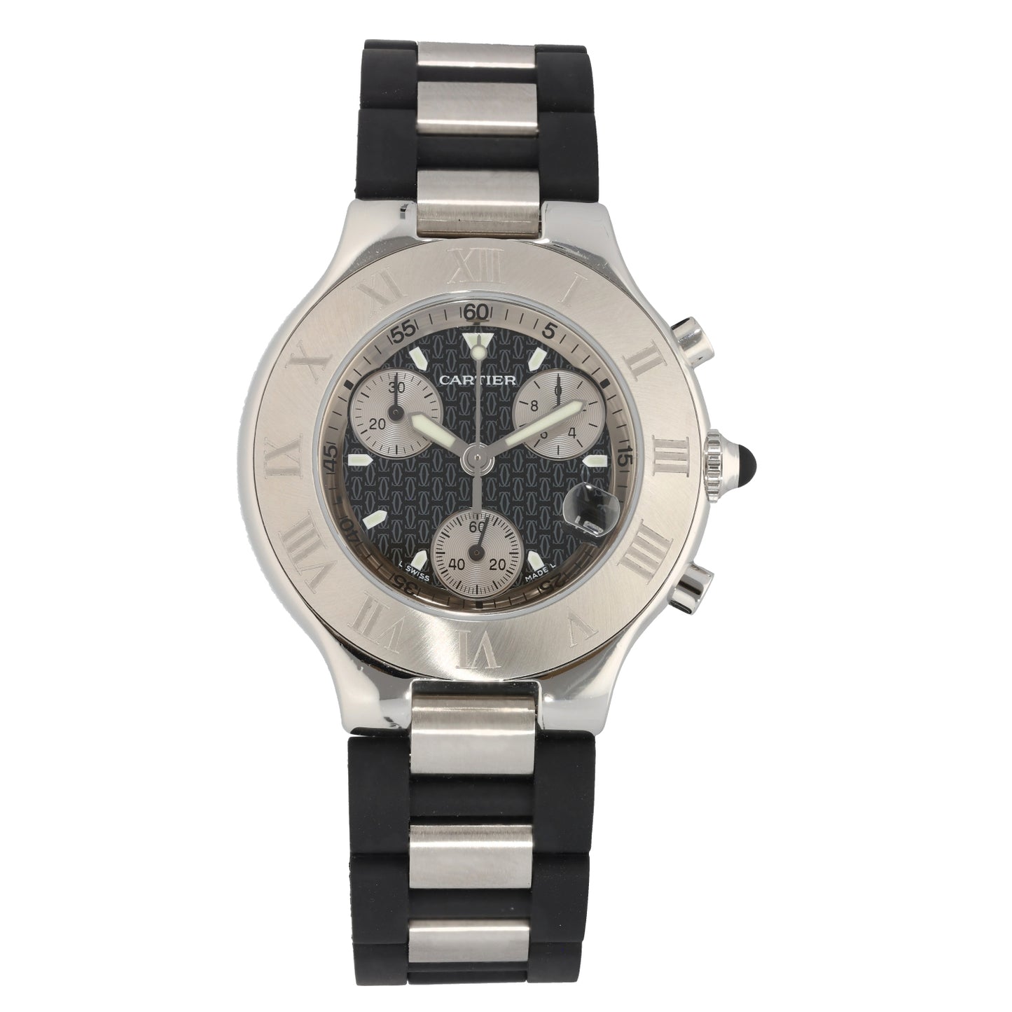 Cartier Chronoscaph 2424 38mm Stainless Steel Watch