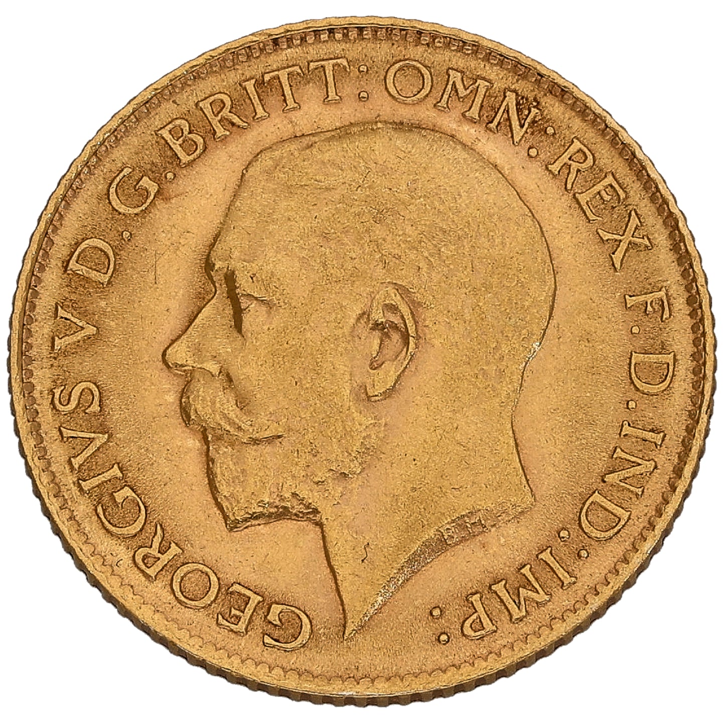 22ct Gold King George V Half Sovereign Coin 1913