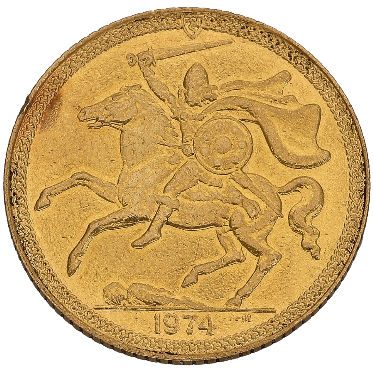 22ct Gold Isle Of Man Half Sovereign Coin 1974