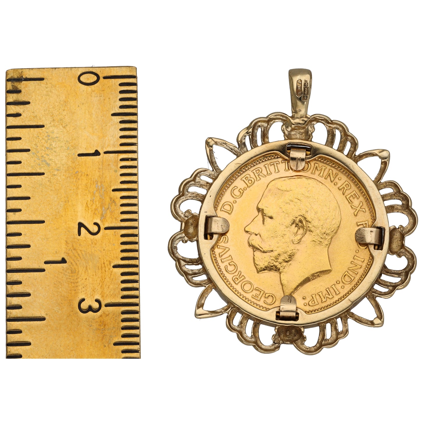 9ct Gold Full Sovereign Coin Pendant With Chain