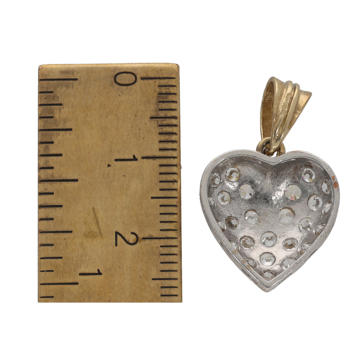 9ct Gold Cubic Zirconia Heart Pendant