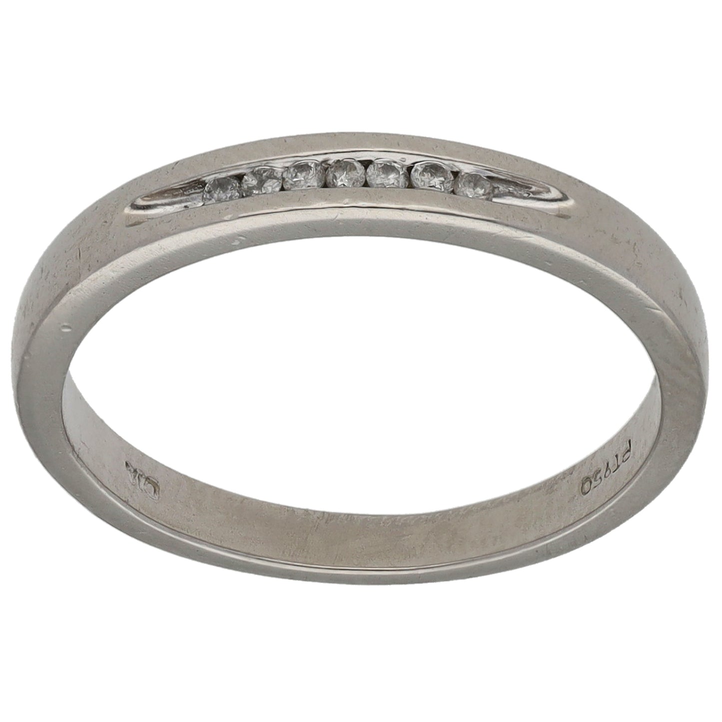 Platinum 0.07ct Diamond Alternative Ring Size M