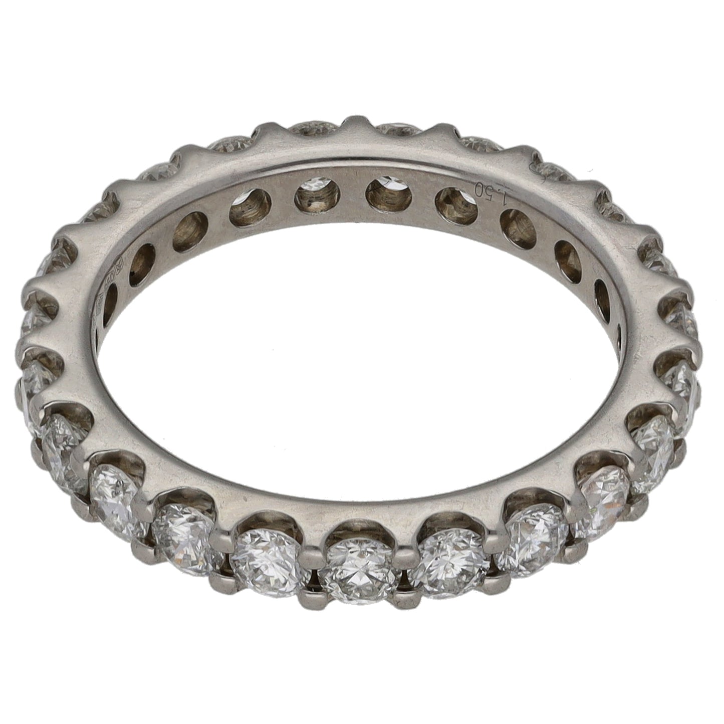 Platinum 1.50ct Diamond Eternity Ring Size K