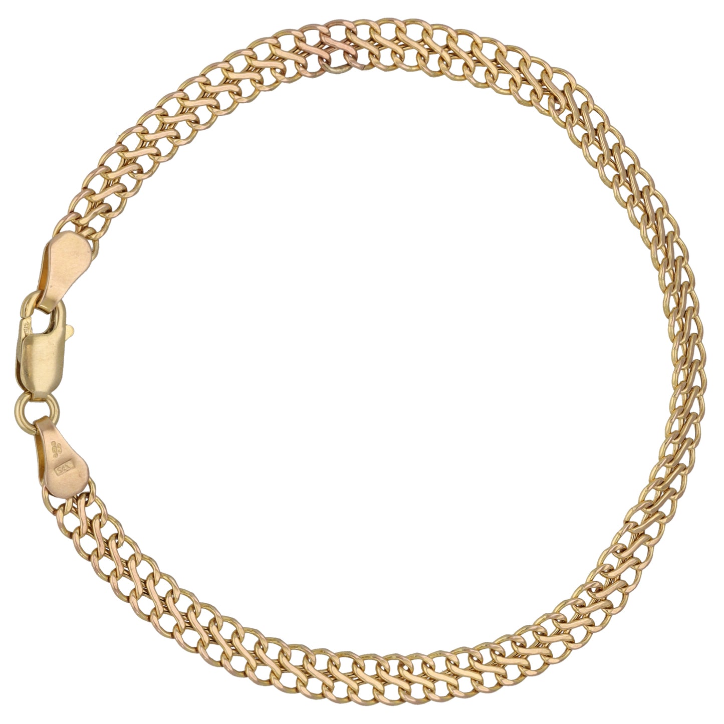 9ct Gold Double Curb Bracelet