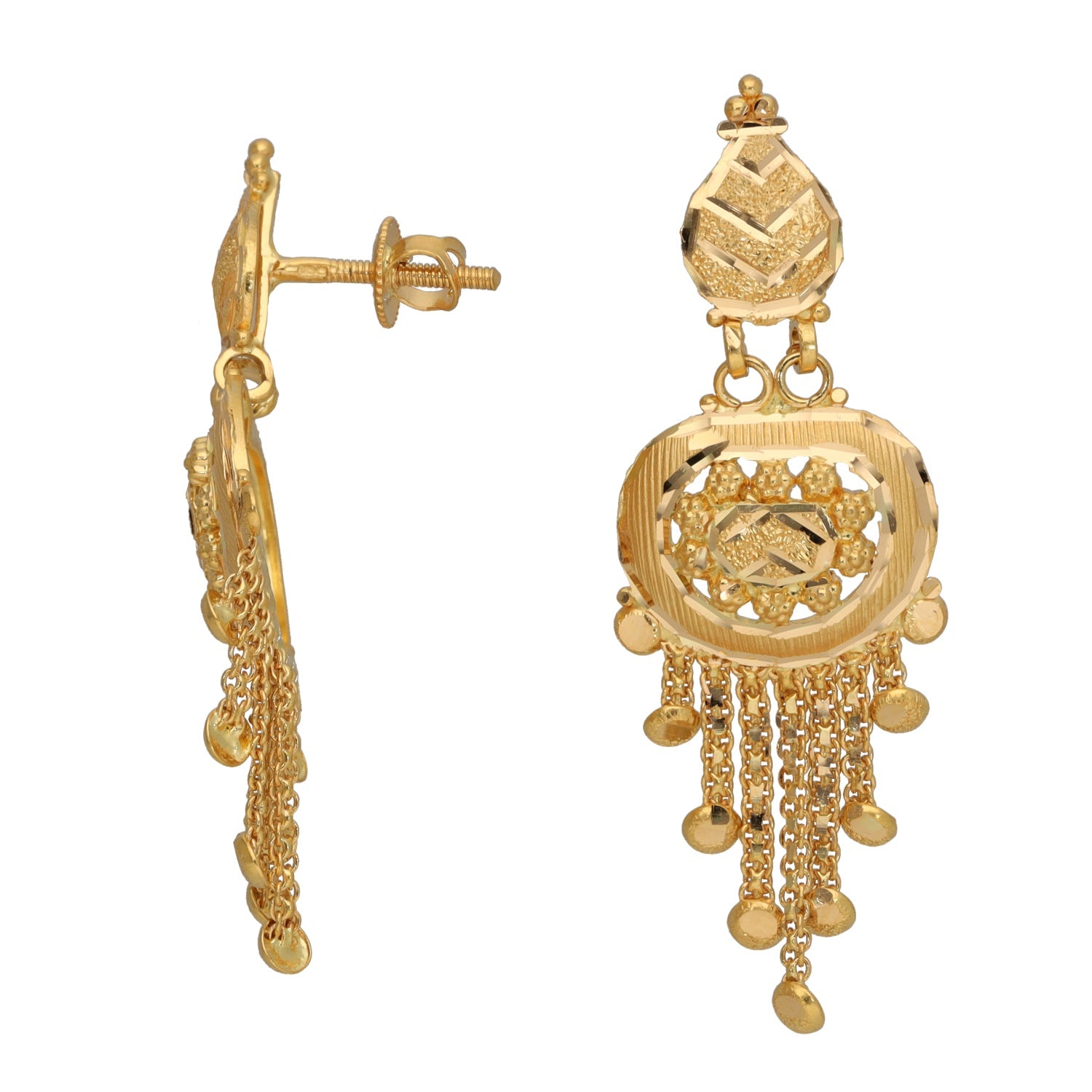 22ct Gold Earrings, Necklace & Ring Jewellery Set H&T