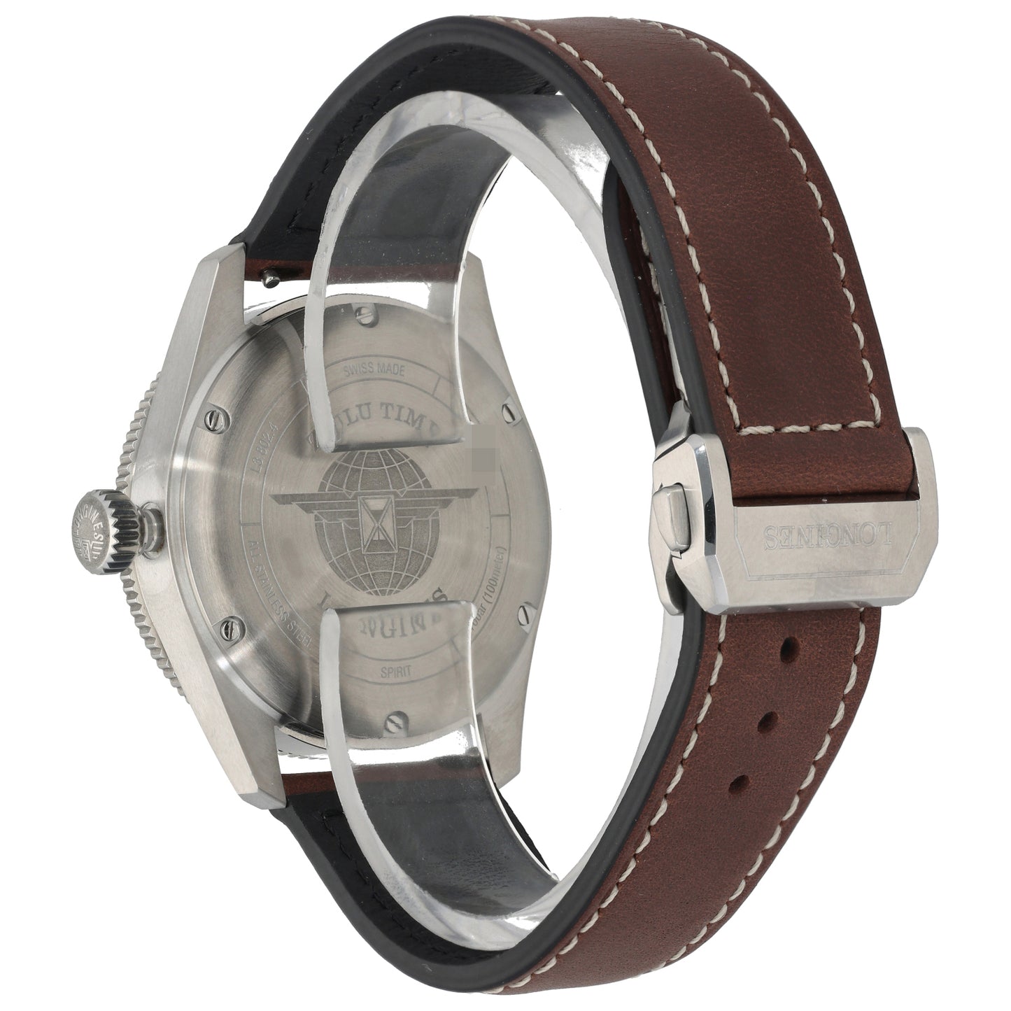 Longines Spirit Zulu Time L3.802.4 39mm Stainless Steel Watch