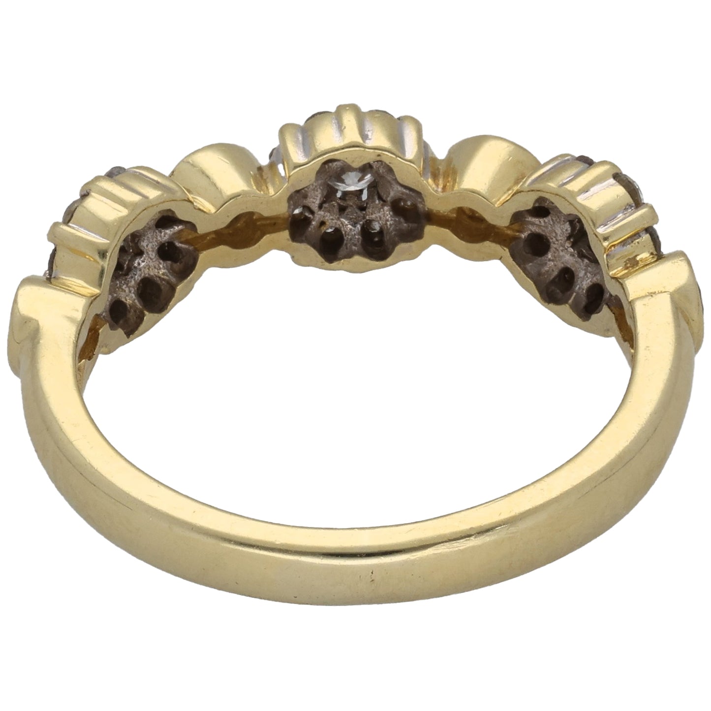 18ct Gold 0.53ct Diamond Cluster Ring Size L