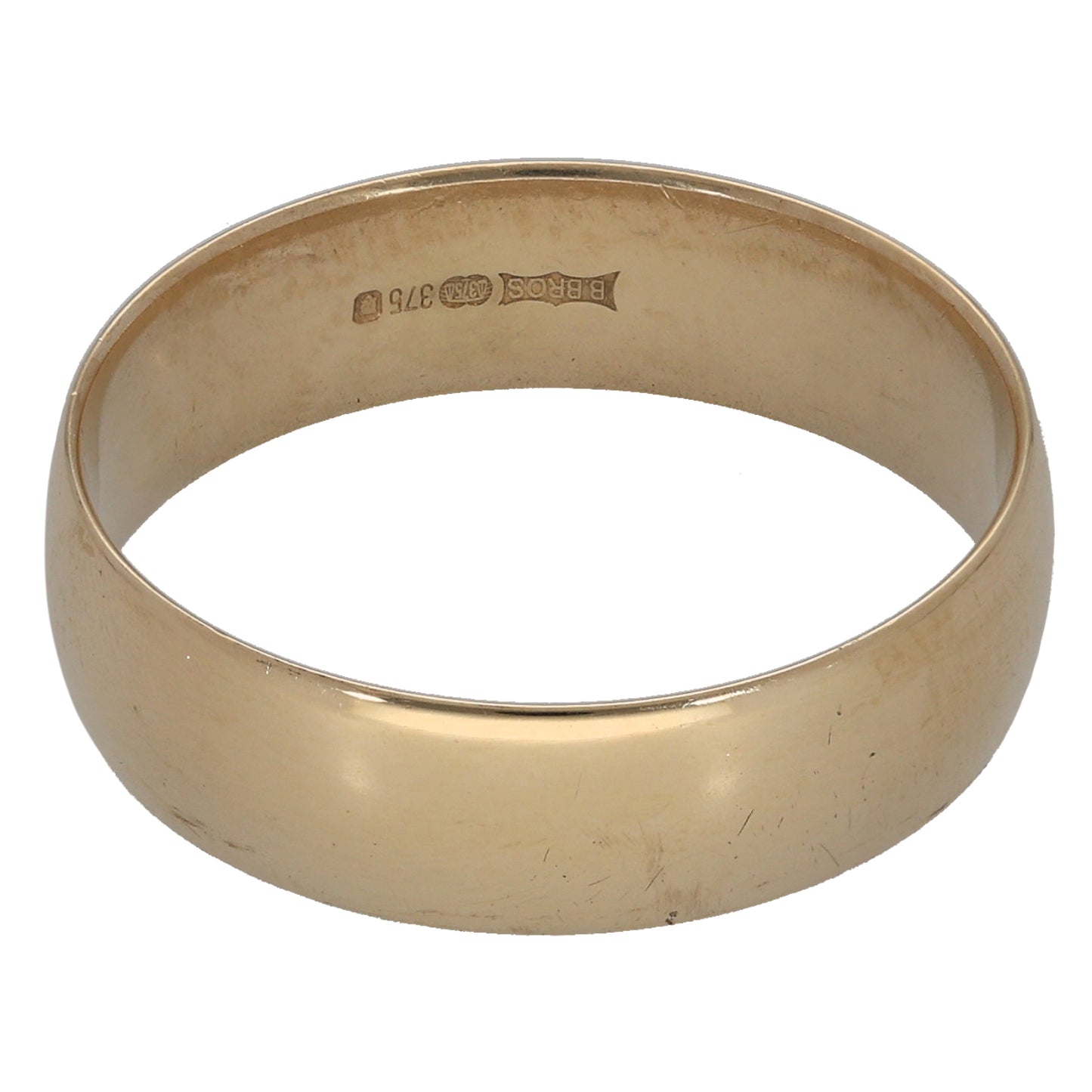 9ct Gold Plain Wedding Ring Size T