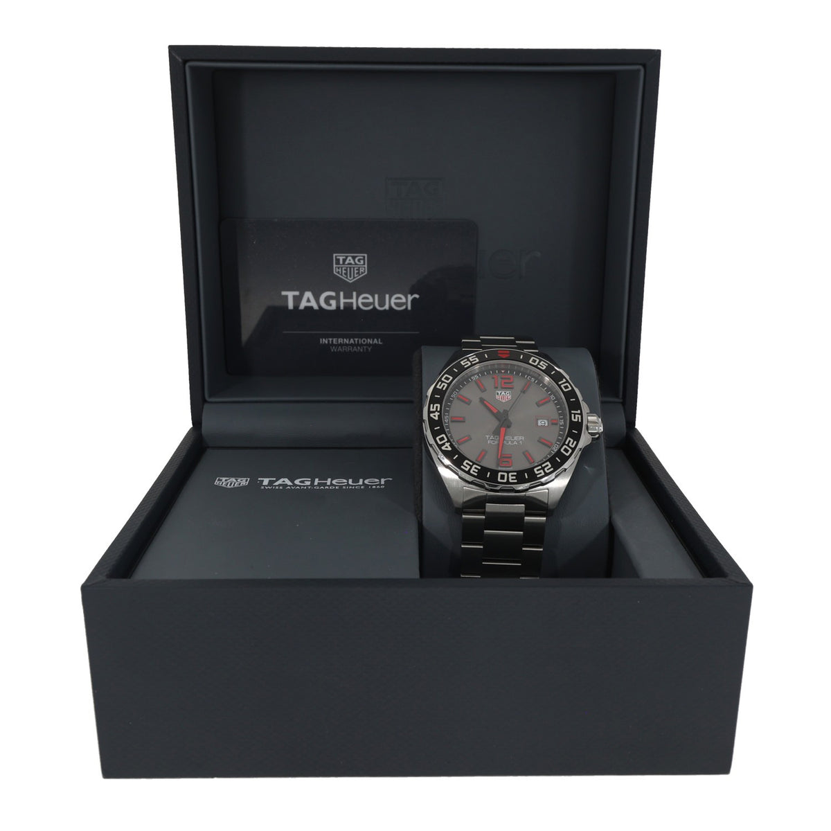 Tag Heuer Formula 1 WAZ1018, 43mm stainless steel case and bracelet, in Tag Heuer box image