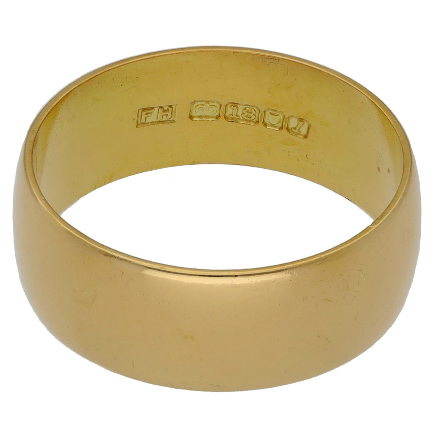 18ct Gold Plain Wedding Ring Size Q
