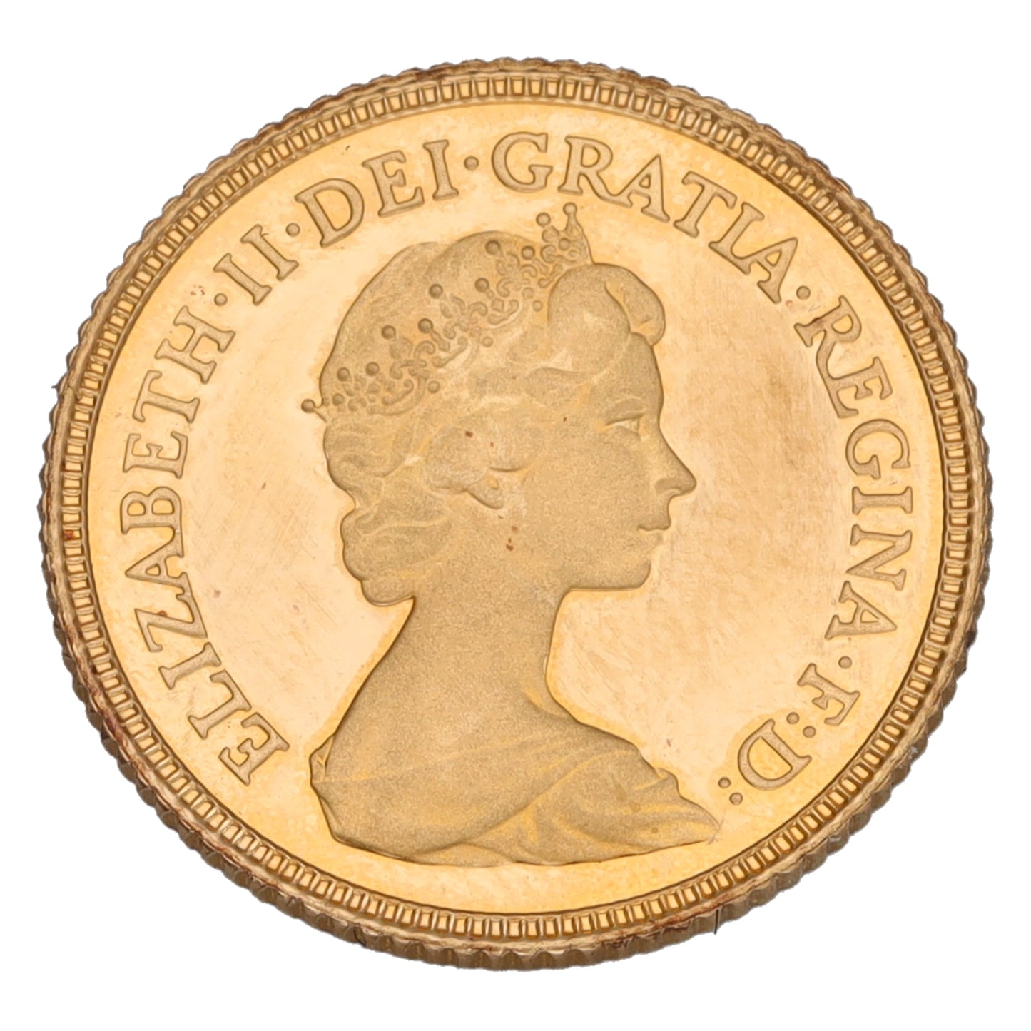 22ct Gold Queen Elizabeth II Half Sovereign Coin 1980