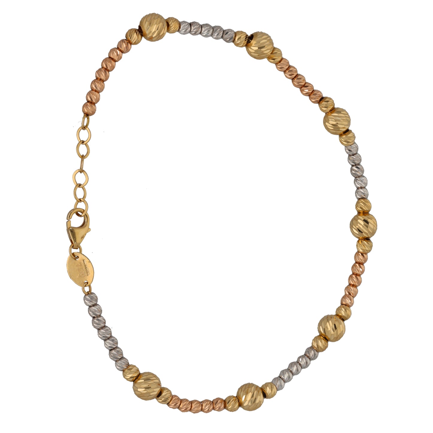 18ct Tricolour Gold Fancy Bracelet
