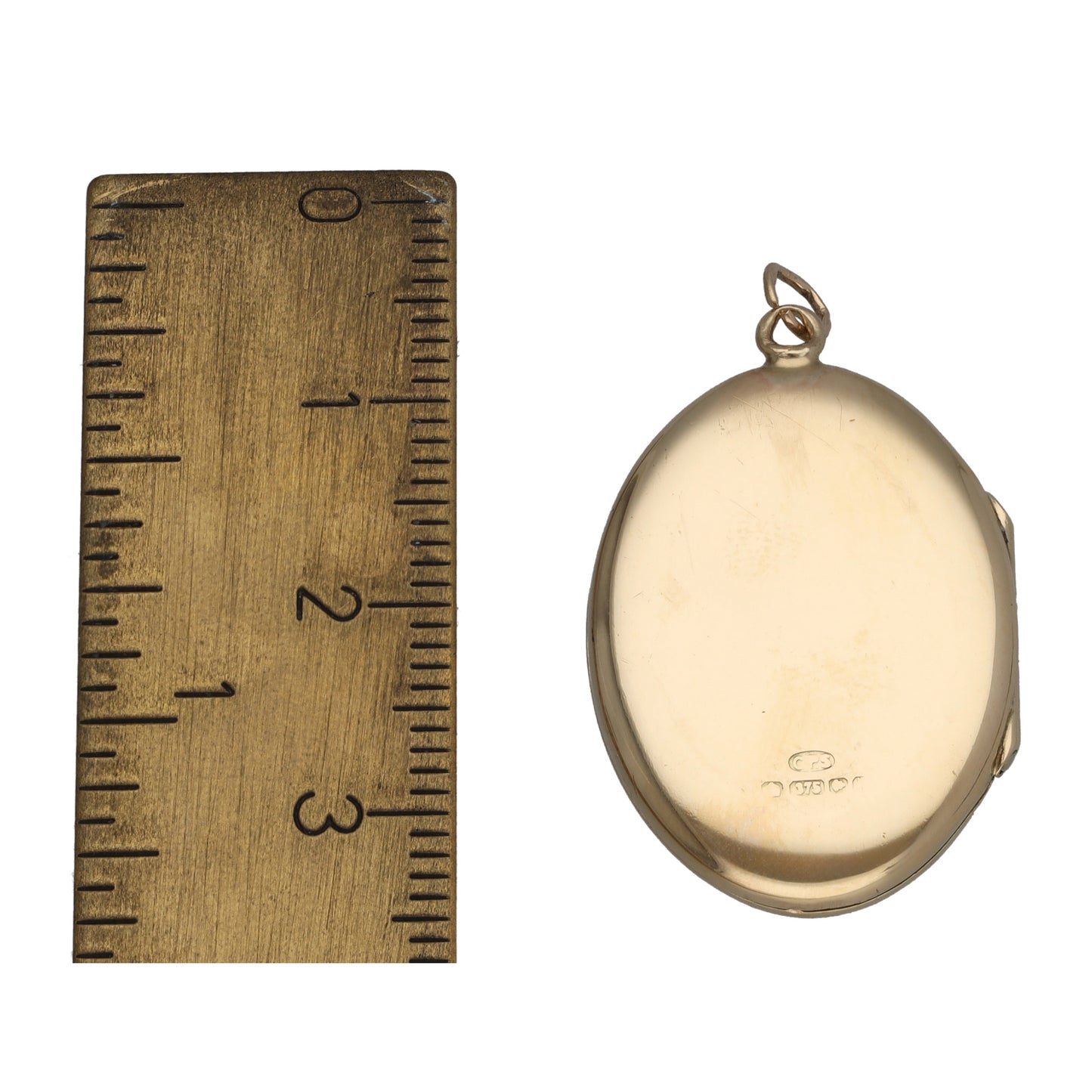 9ct Gold Patterned Locket Pendant