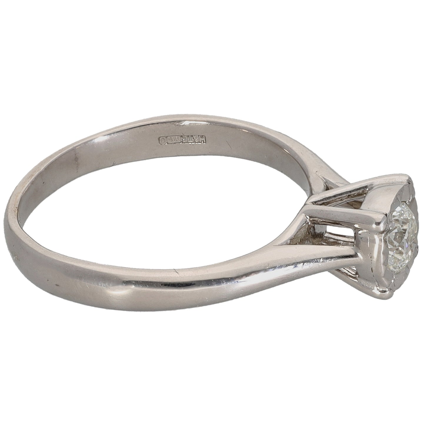 9ct White Gold 0.25ct Diamond Solitaire Ring Size M