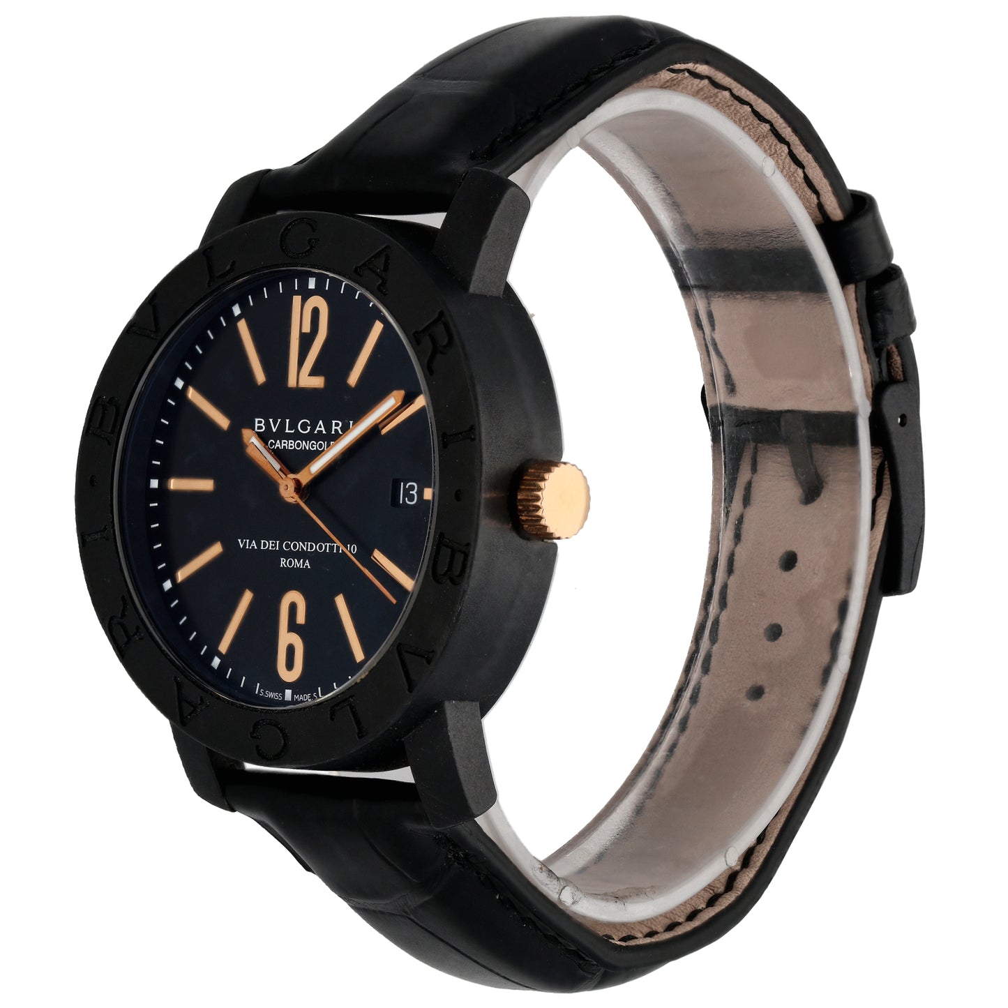 Bvlgari Carbon Gold BB 40 CL 40mm Carbon Watch