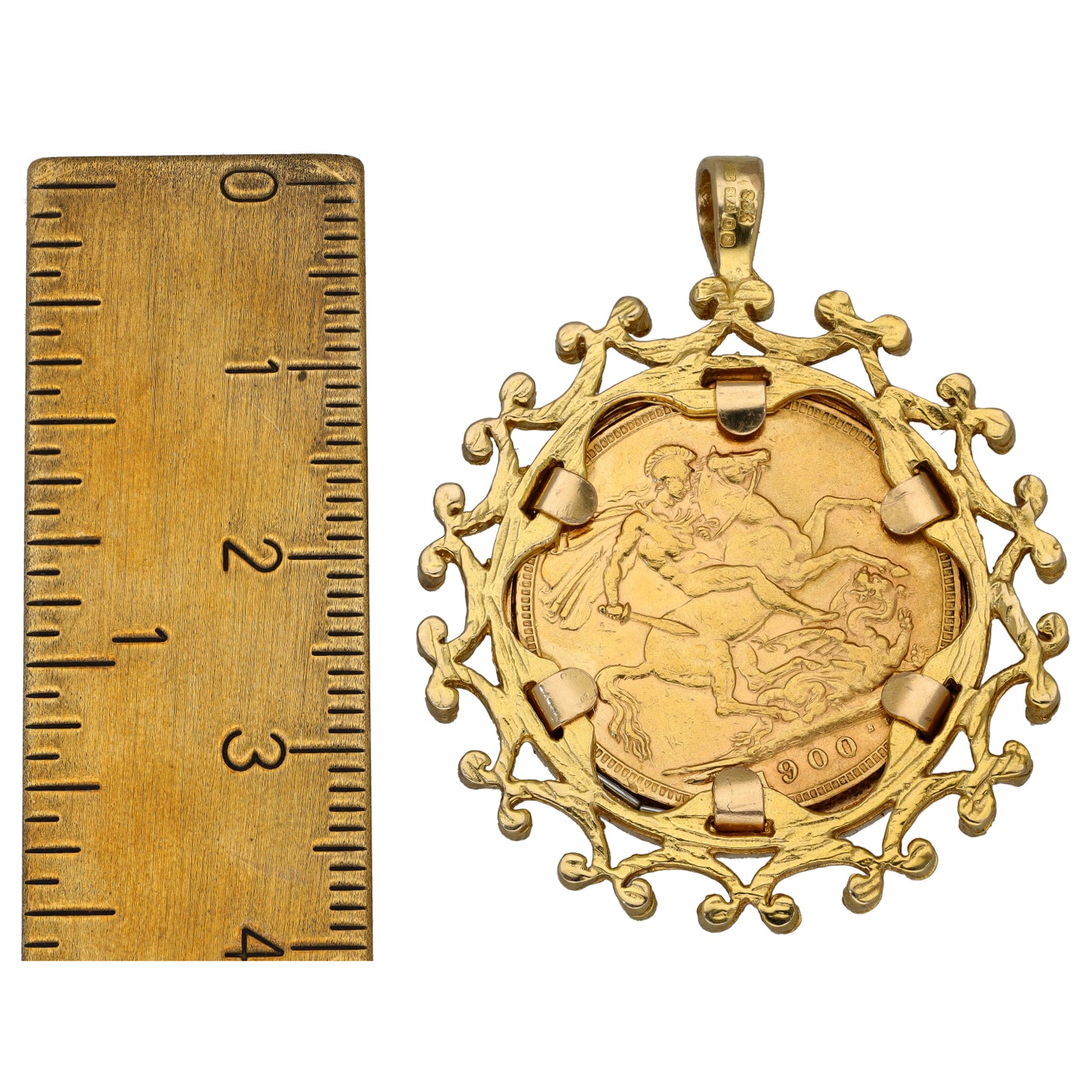 9ct Gold Full Sovereign Coin Pendant
