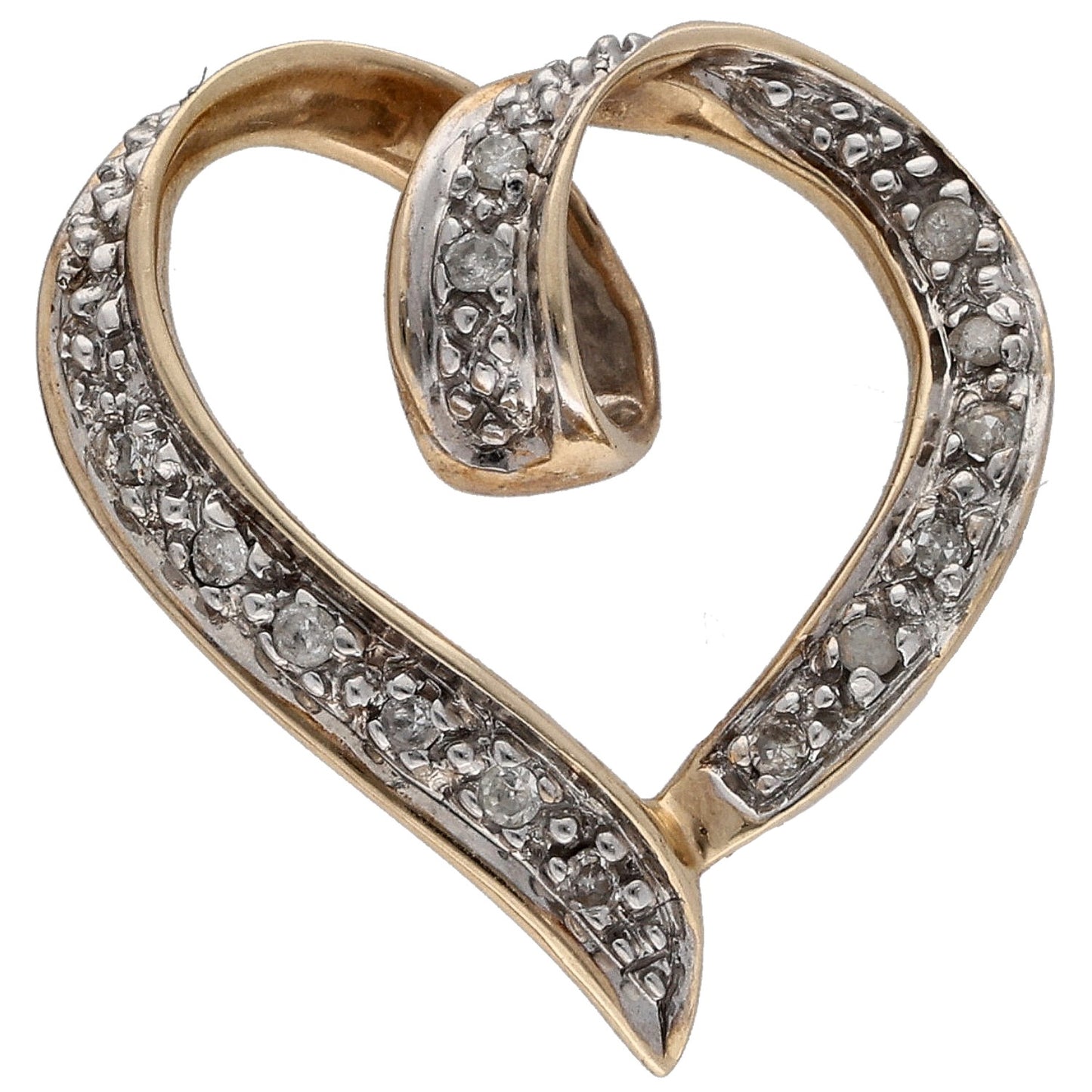 9ct Gold 0.07ct Diamond Heart Pendant